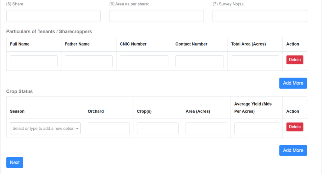 registration form